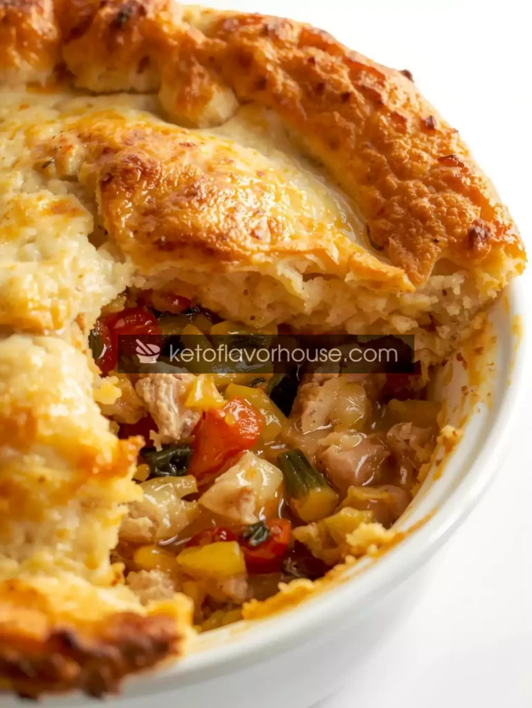 Bariatric Cauliflower Crust Turkey Pot Pie (Low-Carb & Protein-Packed Comfort Meal)