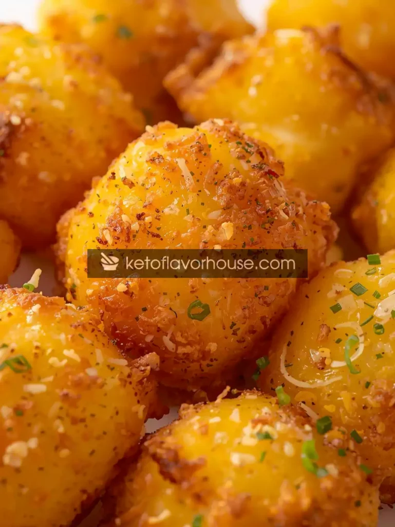 Bariatric Cauliflower Tots (Crispy, Cheesy & Garlicky, Low-Carb)