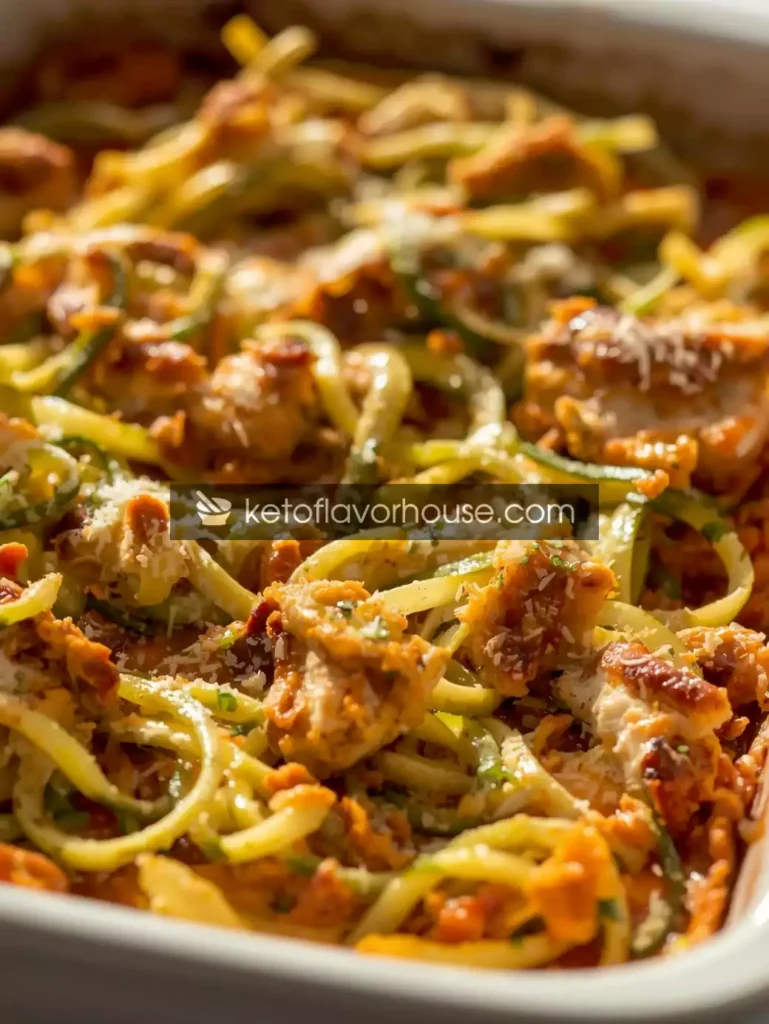 Bariatric Chicken Zoodle Bake (Pioneer Woman Inspired, Low-Carb & Protein-Packed)