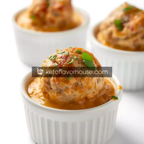 Bariatric Creamy Meatball Ramekins (High-Protein & Low-Carb Recipe)