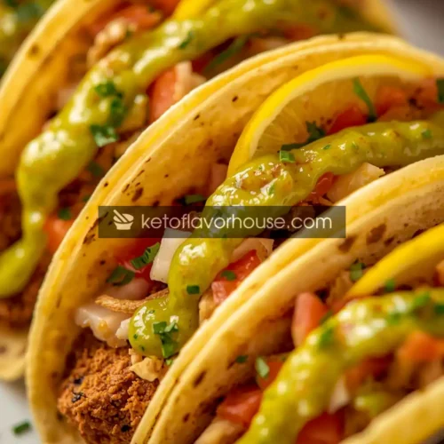 Bariatric Crockpot Tacos with Citrus & Spicy Green Sauce