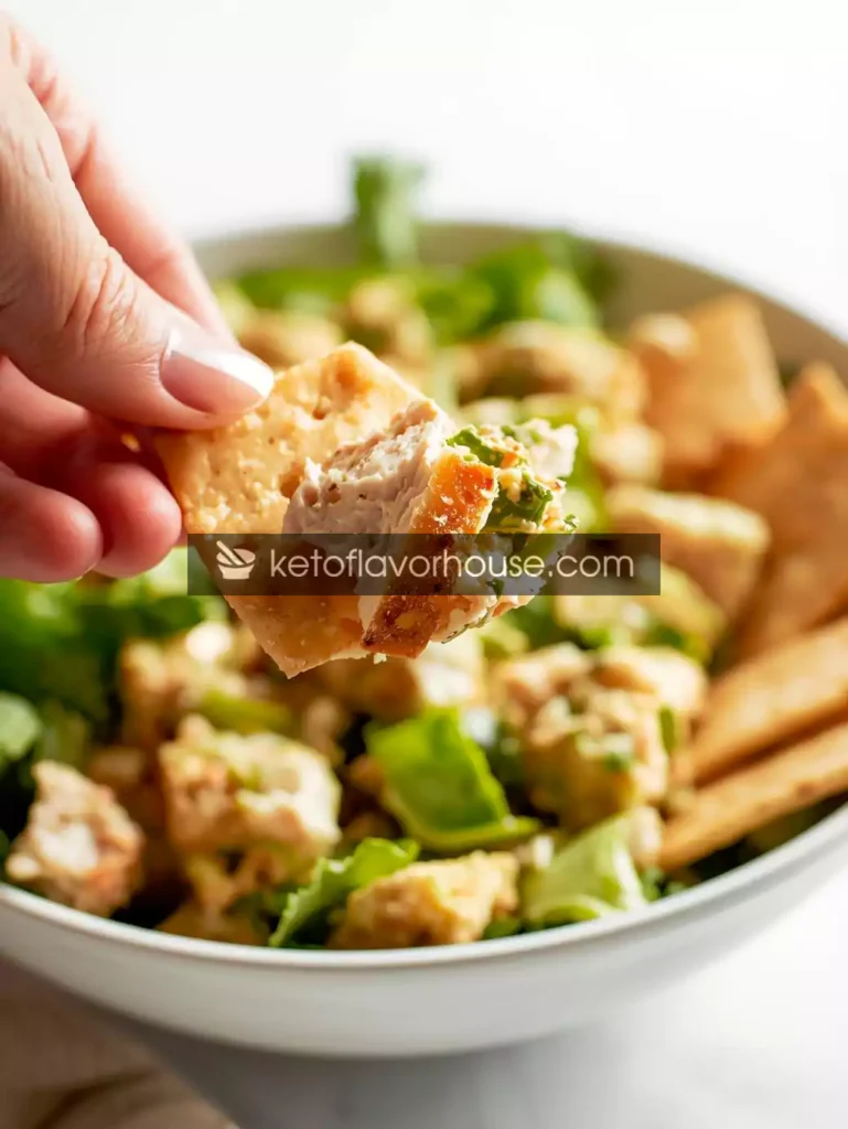 Bariatric Power Chicken Salad with Jicama Crackers (High-Protein & Low-Carb)