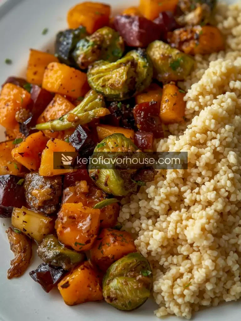 Bariatric Roasted Veggies and Couscous (Low-Calorie & High-Protein Friendly)