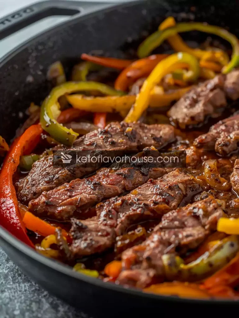 Bariatric Steak Fajita Skillet (Low-Carb & High-Protein Dinner)