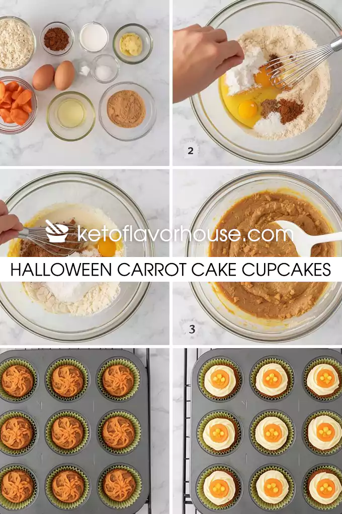 Halloween Carrot Cake Cupcakes