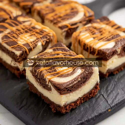 Keto Halloween Brownie Cheesecake