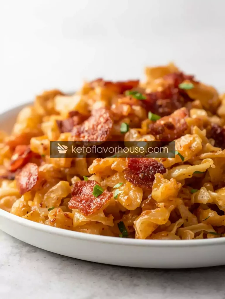 Weight Watchers Fried Cabbage with Turkey Bacon (Low-Point Comfort Side)