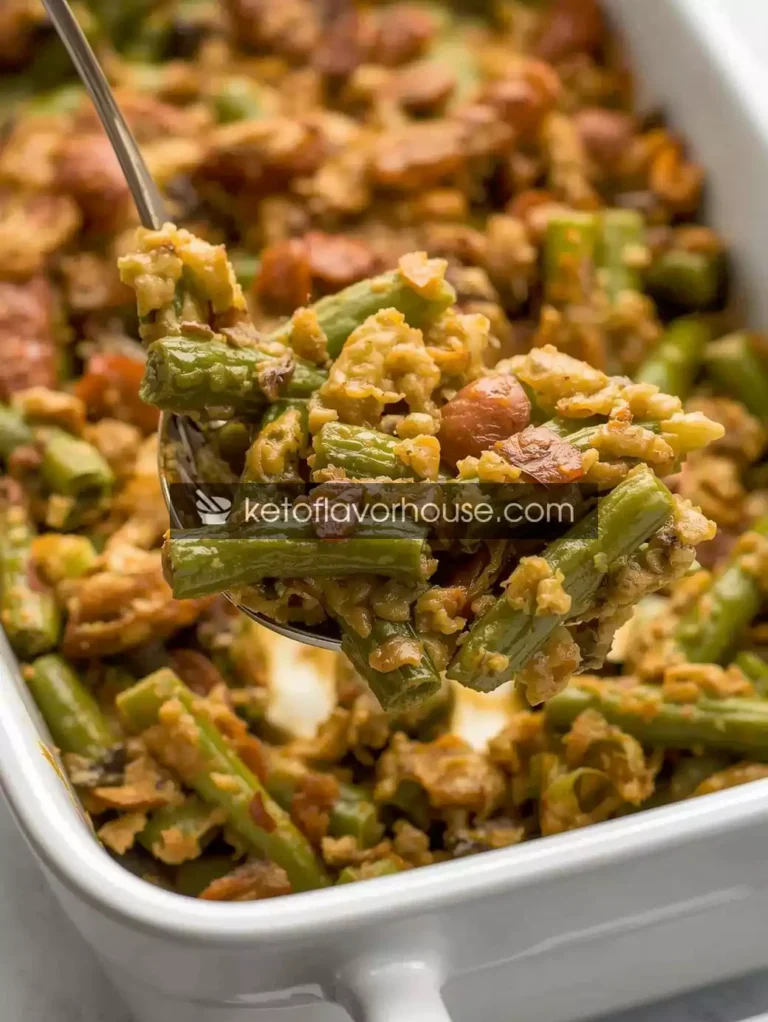 5-Ingredient Keto Green Bean Casserole