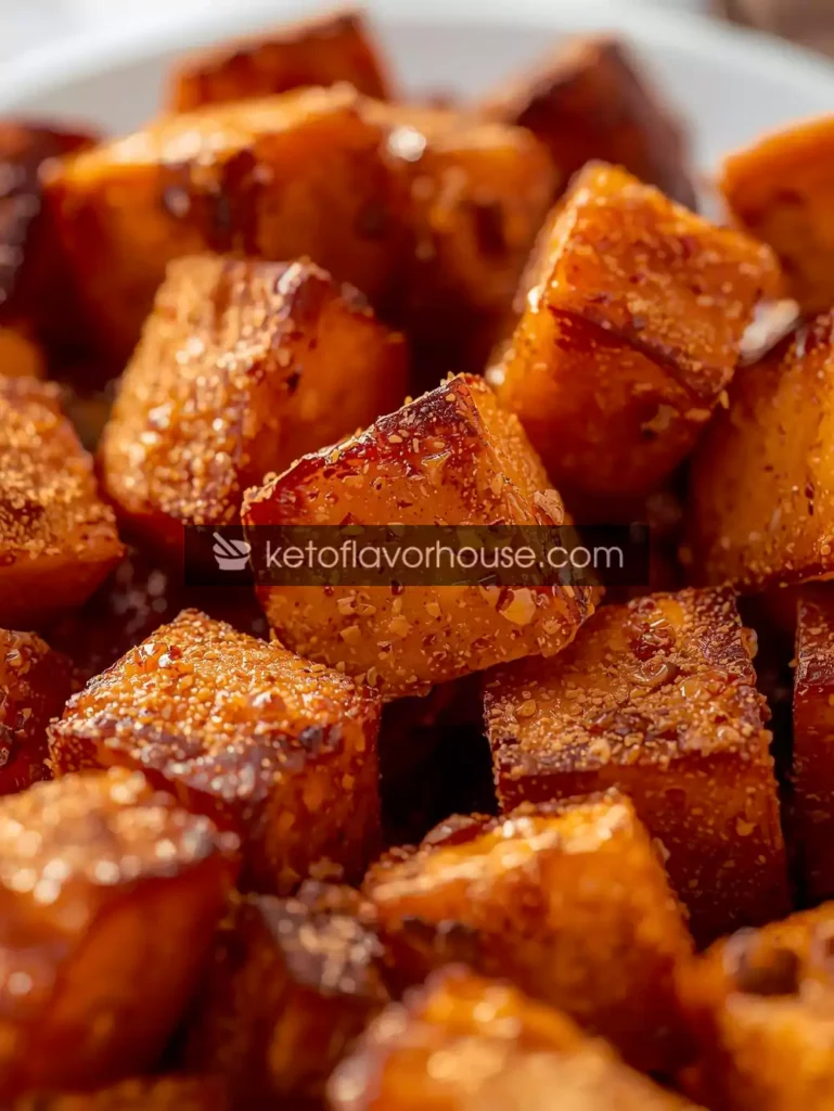Air Fryer Cinnamon Butter Sweet Potato Cubes