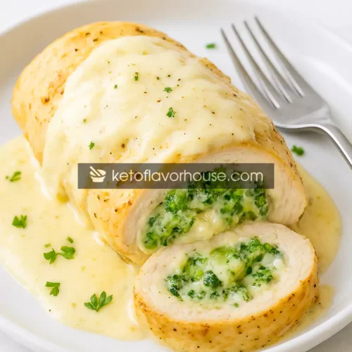 Bariatric Alfredo Chicken Roulade