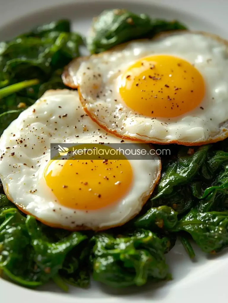 Bariatric Breakfast Spinach & Eggs