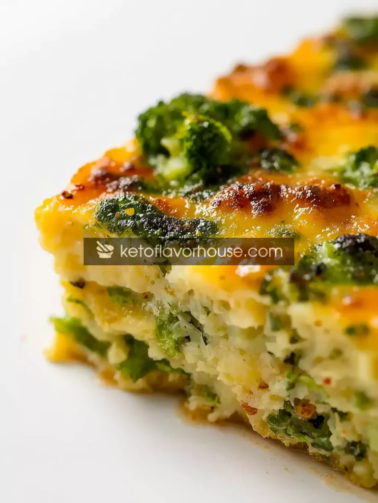 Bariatric Broccoli Cheese Egg Bake – High-Protein, Low-Carb Breakfast Casserole