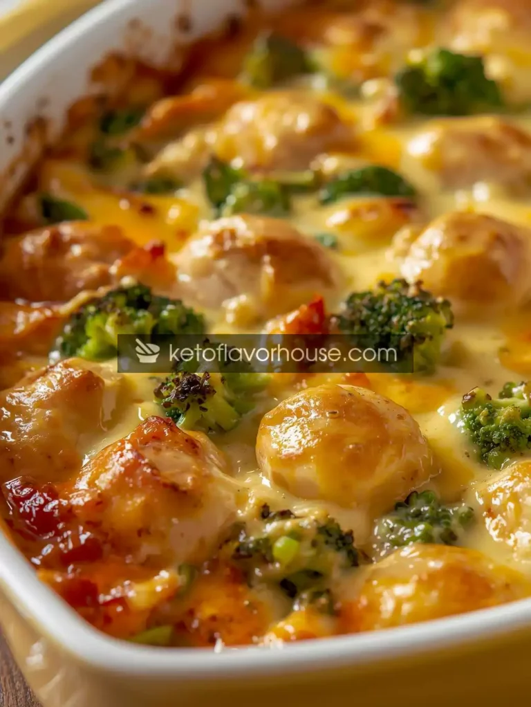 Bariatric Cheesy Chicken & Broccoli Bake