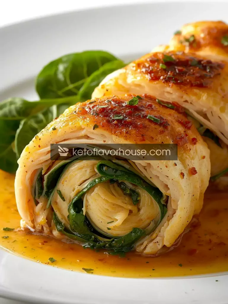 Bariatric Chicken Rollatini with Spinach