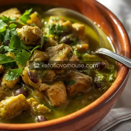 Bariatric-Friendly Chicken and Black Bean Verde Stew