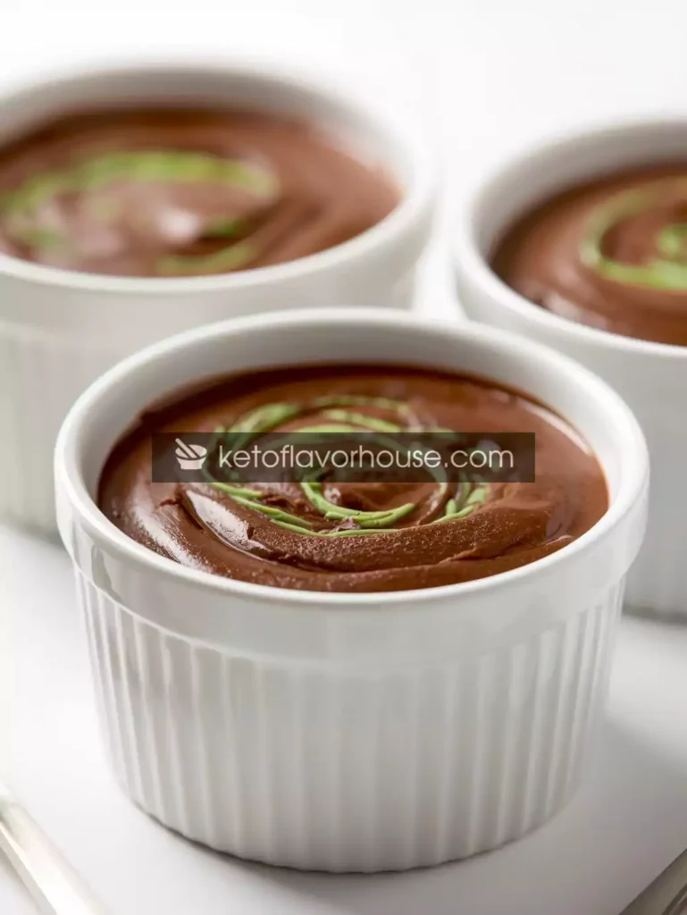 Bariatric-Friendly Mint Chocolate Protein Pots de Crème (Low-Carb Dessert)