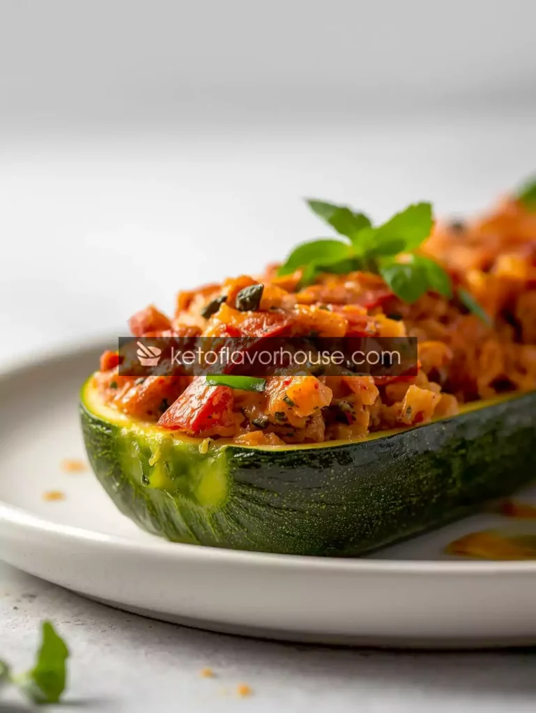 Bariatric-Friendly Stuffed Zucchini