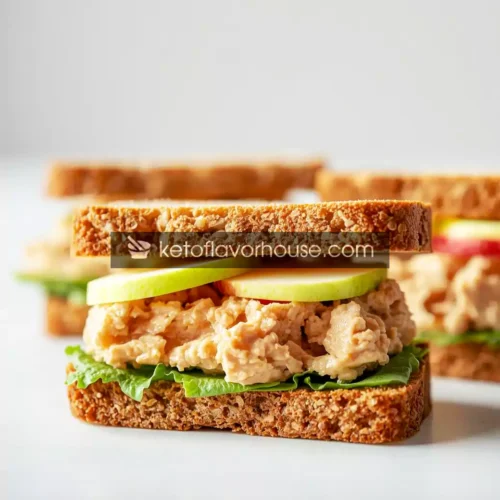 Bariatric High-Protein Tuna Salad & Apple Sandwiches – Low-Carb & Post-Op Friendly Lunch Idea