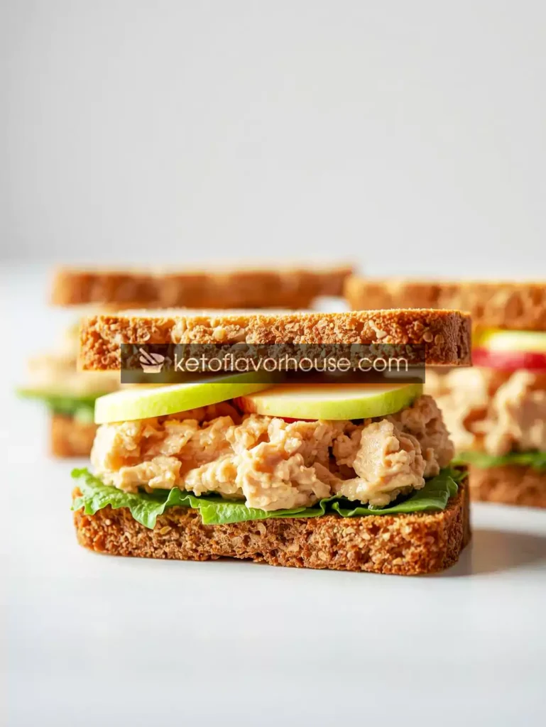 Bariatric High-Protein Tuna Salad & Apple Sandwiches – Low-Carb & Post-Op Friendly Lunch Idea
