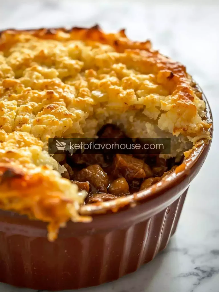 Bariatric Low-Carb Shepherd’s Pie in a Ramekin – High-Protein Comfort Food