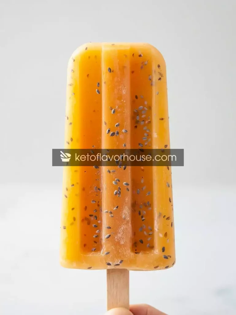Bariatric Peach-Ginger Chia Protein Popsicles Recipe (High Protein & Low Carb)