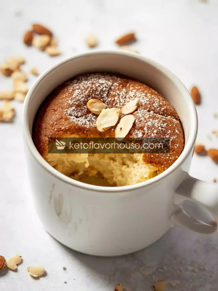 High-Protein Almond Cottage Cheese Mug Cake