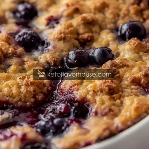 High-Protein Blueberry Cobbler