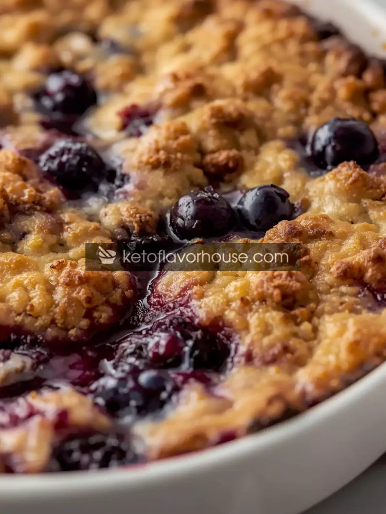 High-Protein Blueberry Cobbler