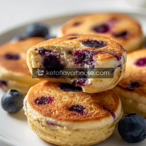 High-Protein Blueberry Cottage Cheese Pancake Bites