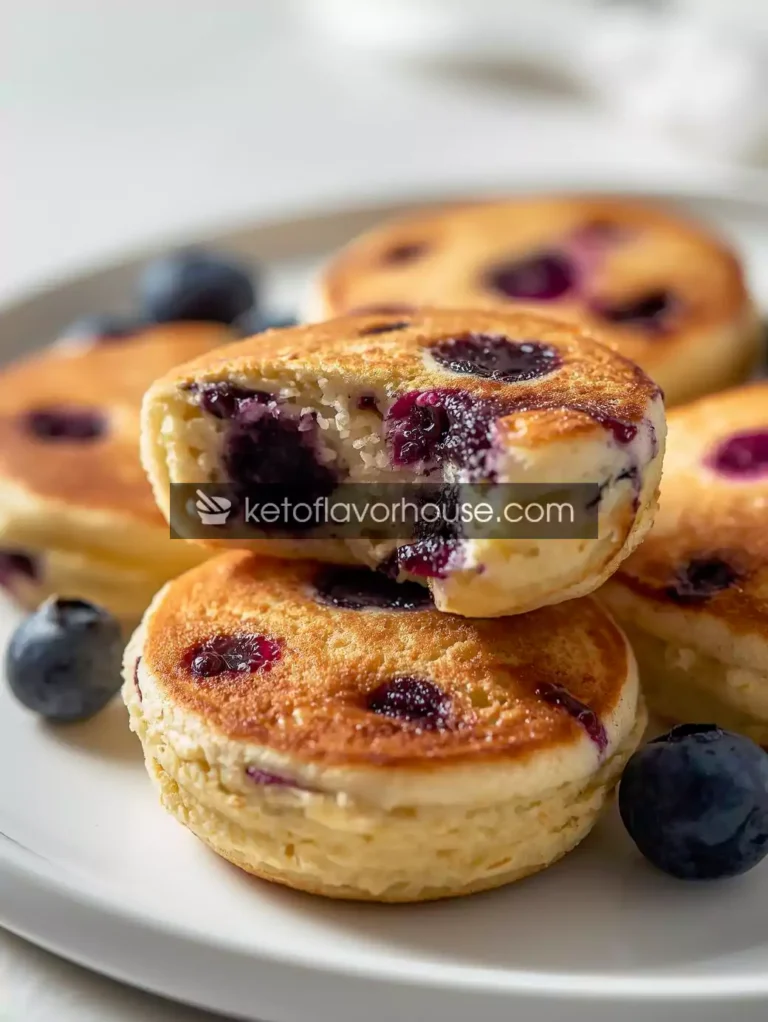 High-Protein Blueberry Cottage Cheese Pancake Bites