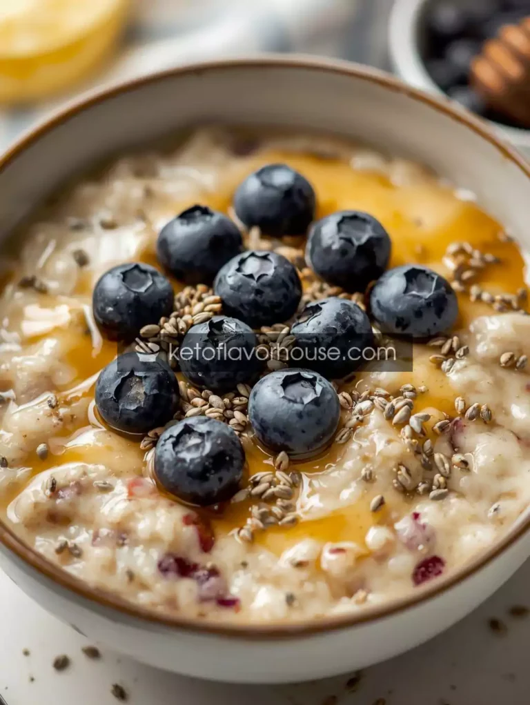 High-Protein Blueberry Oatmeal Bowl