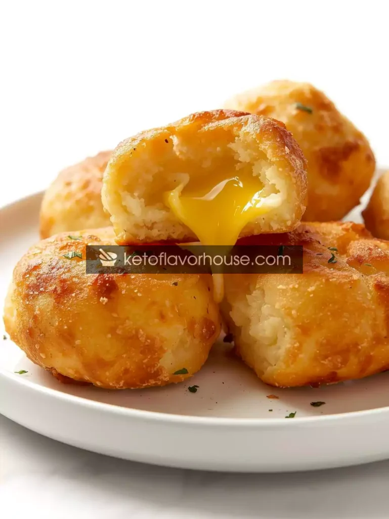 High-Protein Cheesy Mashed Potato Puffs – Easy Protein-Packed Snack