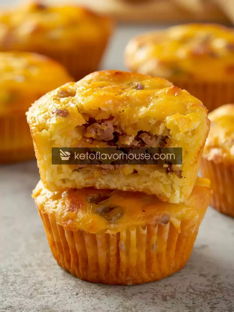High-Protein Cheesy Sausage Egg Muffins