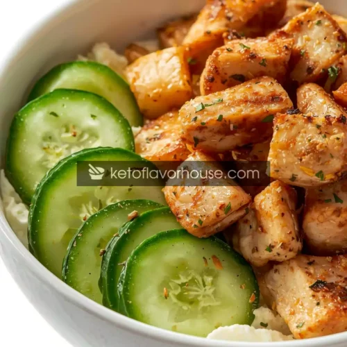High-Protein Chicken & Cucumber Cottage Cheese Bowl