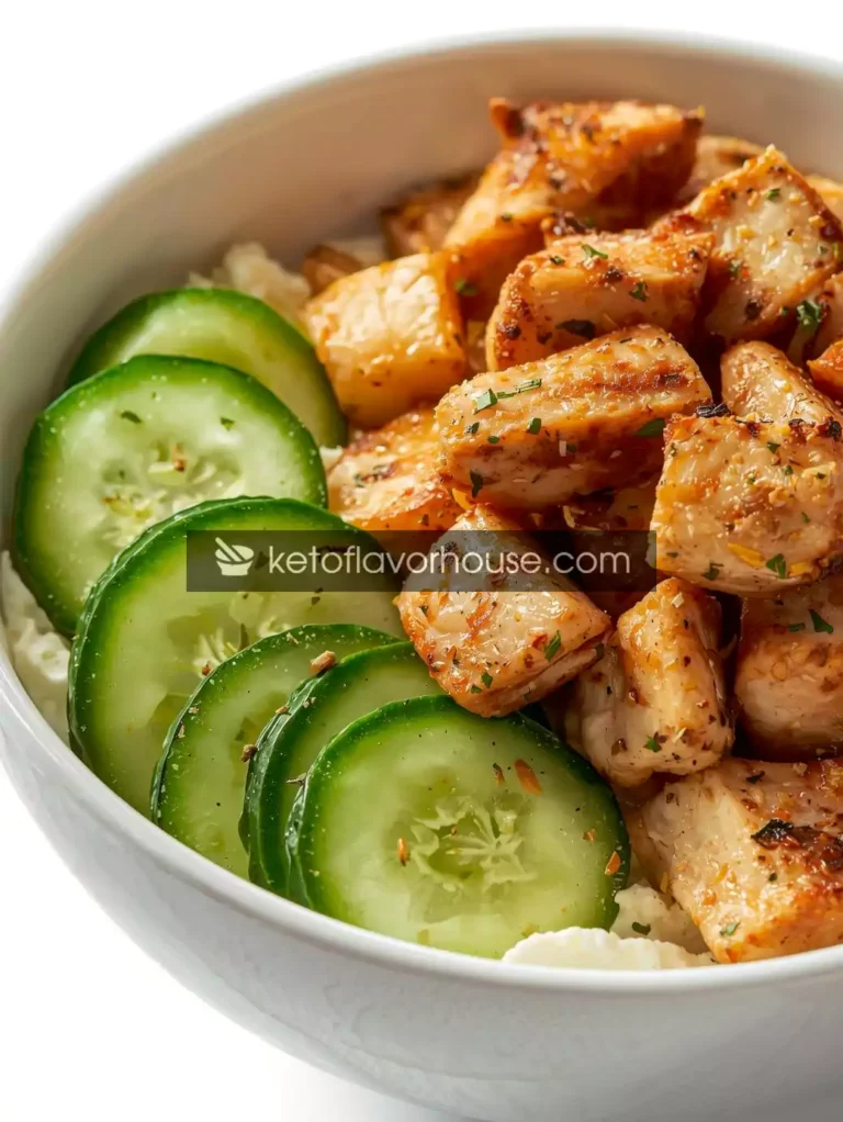 High-Protein Chicken & Cucumber Cottage Cheese Bowl