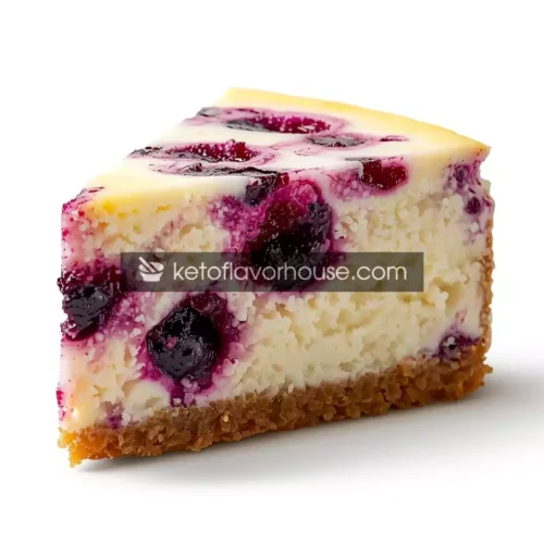 High-Protein Healthy Blueberry Cheesecake