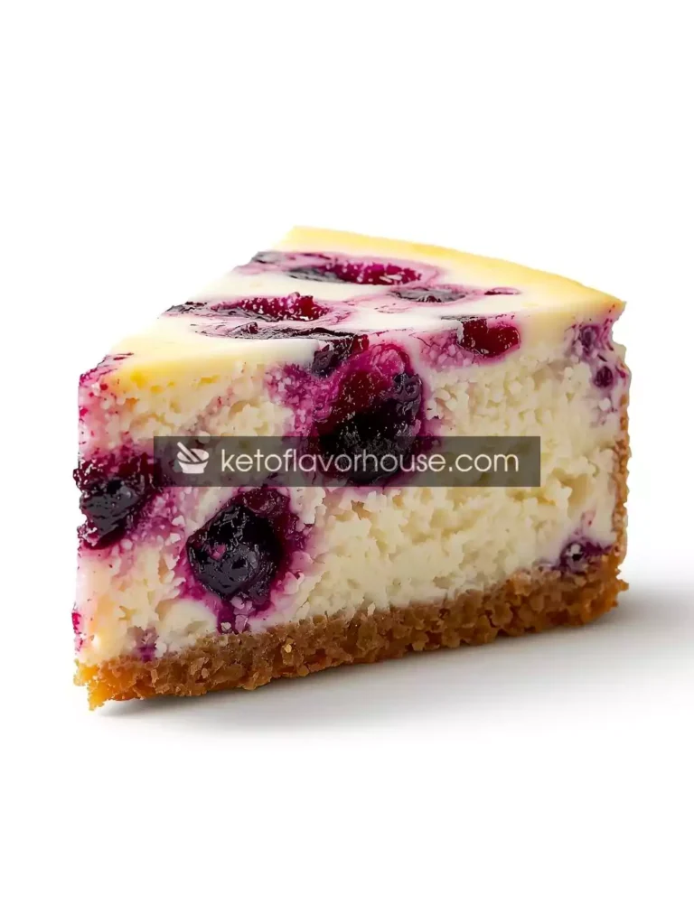 High-Protein Healthy Blueberry Cheesecake
