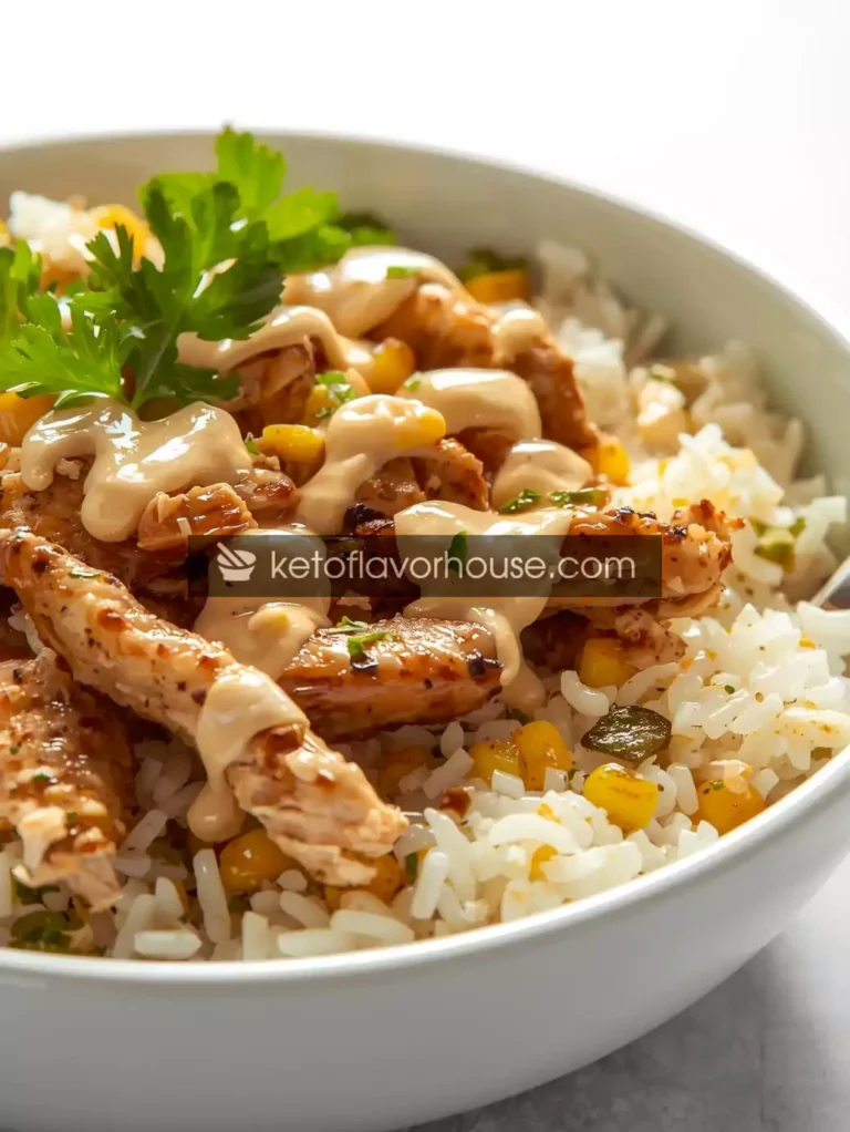 High-Protein Street Corn Chicken Rice Bowl