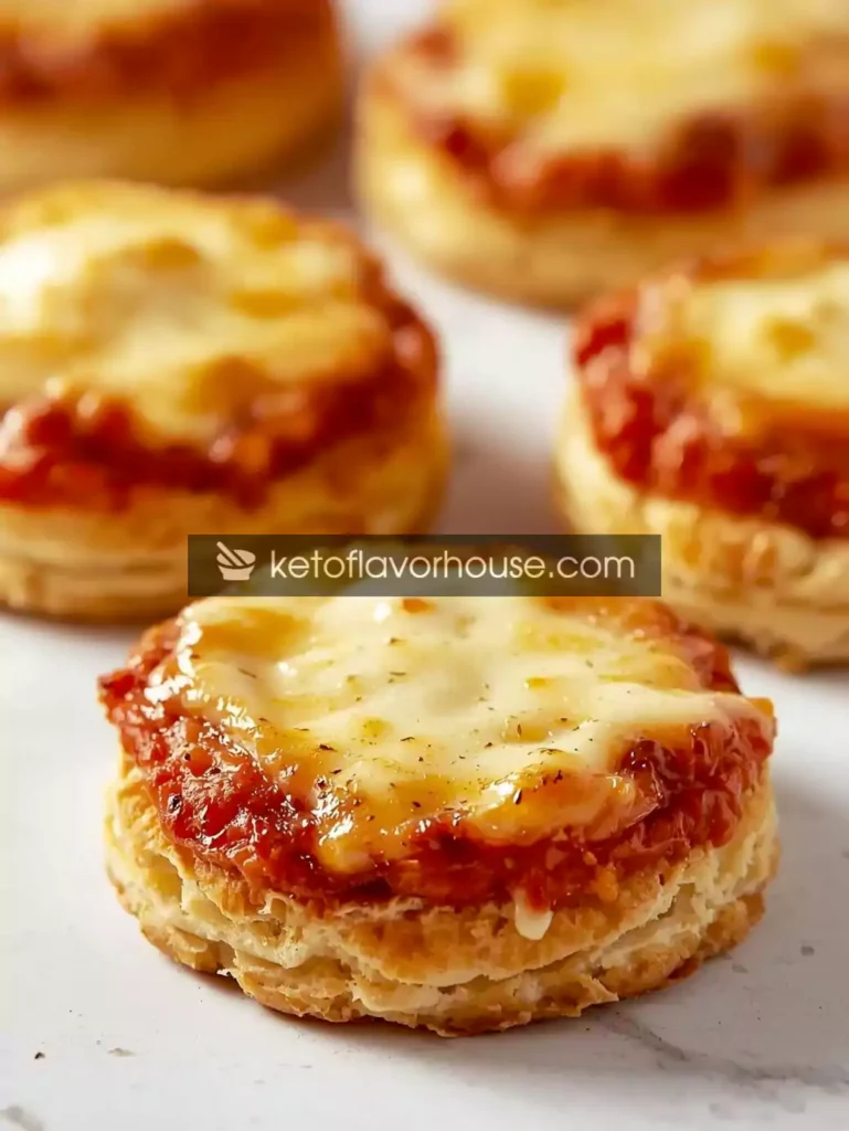 Keto Biscuit Pizza – Low-Carb, Cheesy & Protein-Packed Mini Pizzas