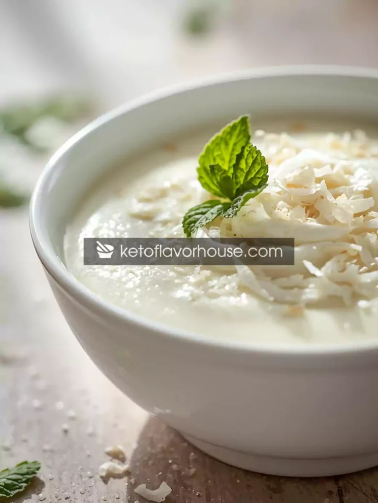 Keto Cottage Cheese Coconut Pudding