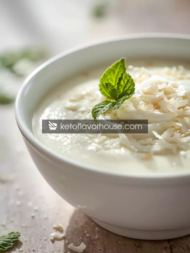 Keto Cottage Cheese Coconut Pudding