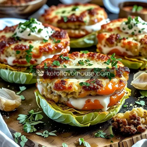 Keto Oven-Baked Cabbage Burgers