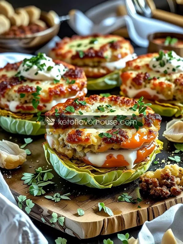 Keto Oven-Baked Cabbage Burgers
