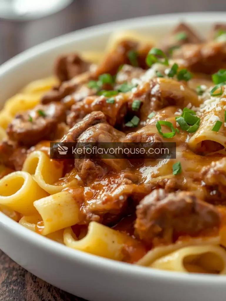Keto Philly Cheesesteak Pasta