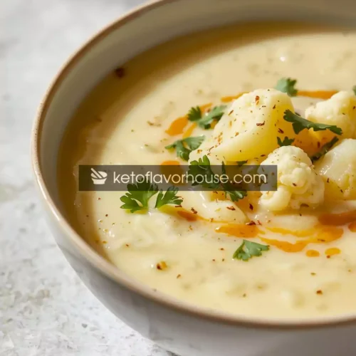 Keto Potato Soup with Cauliflower