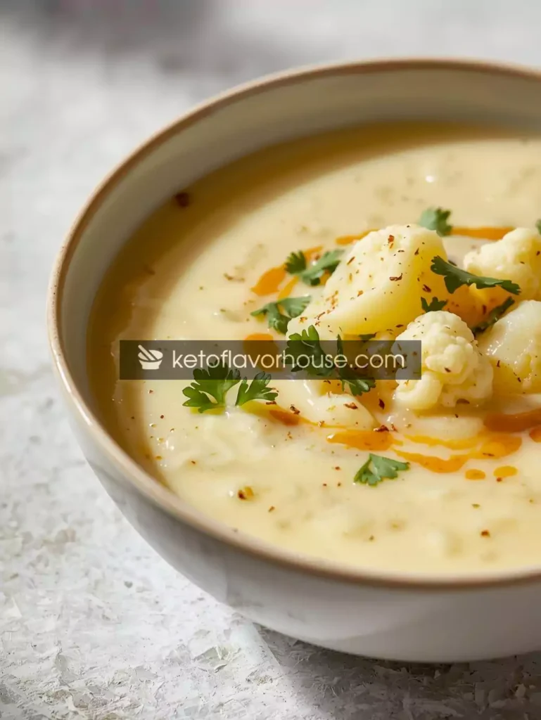 Keto Potato Soup with Cauliflower
