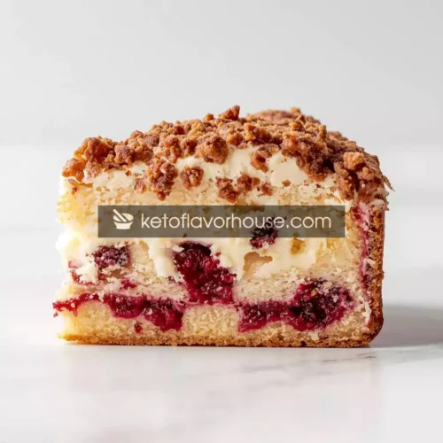 Keto Raspberry Cream Cheese Coffee Cake