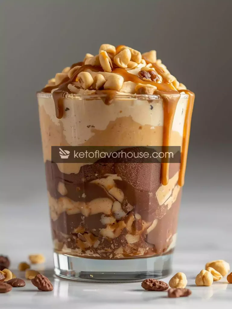 Keto Snickers Peanut Buster Parfait
