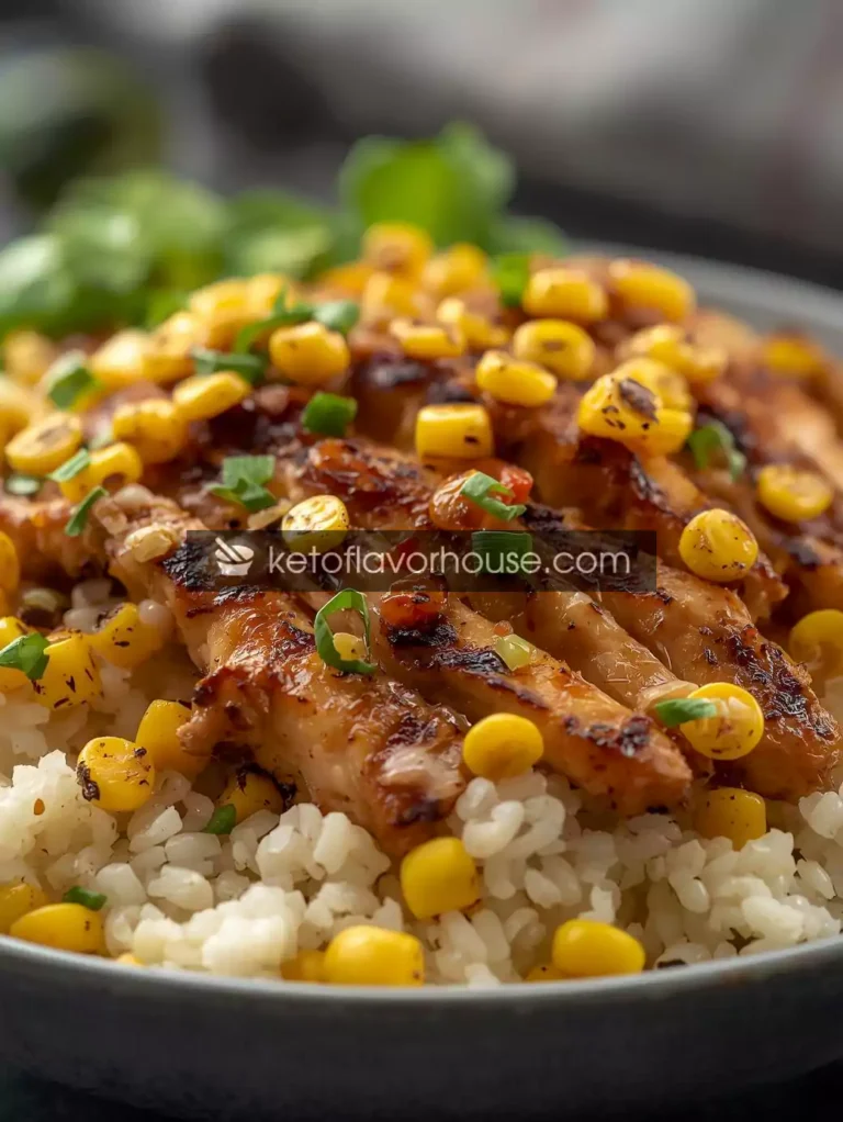 Keto Street Corn Chicken Rice