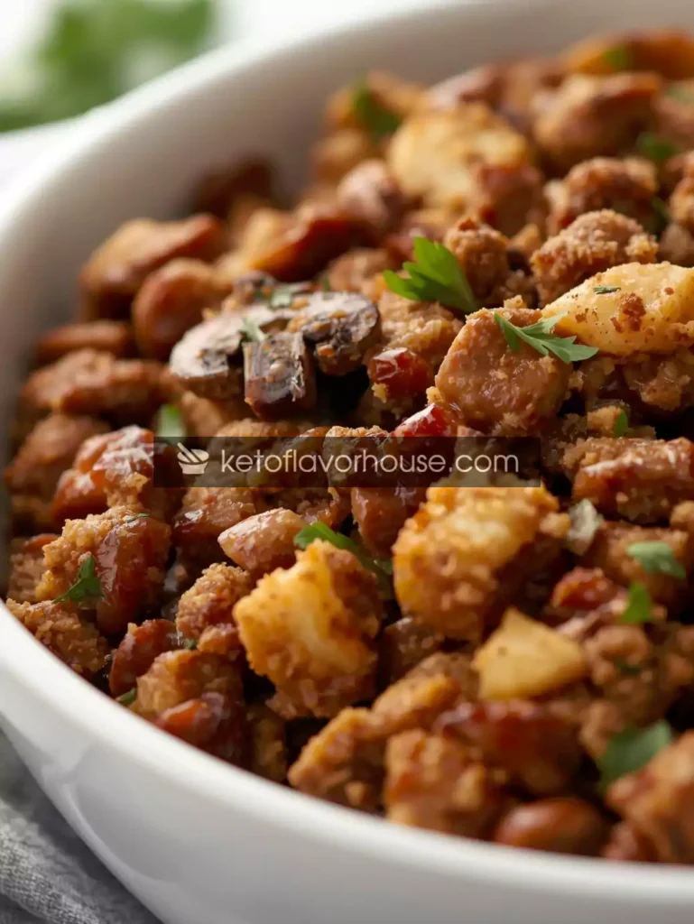 Sausage & Mushroom Keto Stuffing